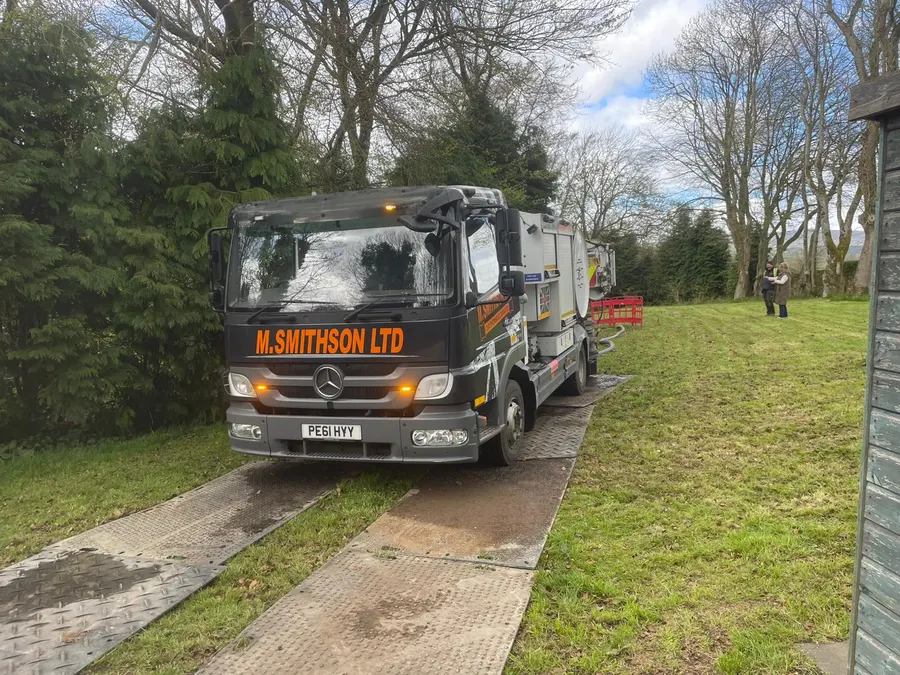 Septic tank emptying at a rural property